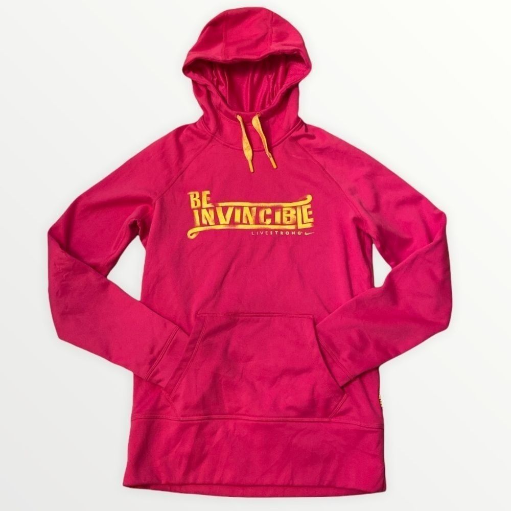NIKE Livestrong Therma-Fit Be Invincible Pink Hoodie - Picture 2 of 12